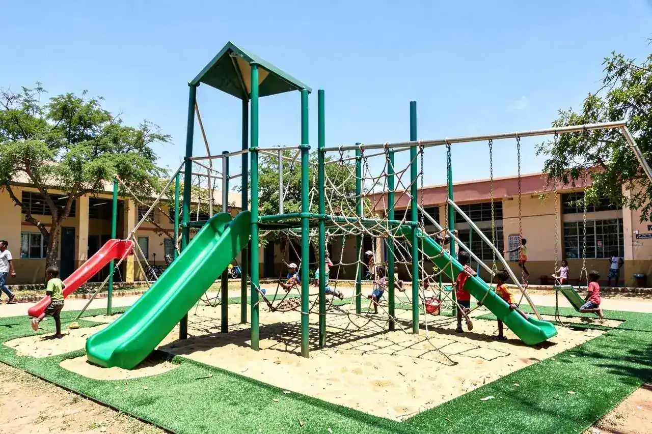 Serowe Primary Astro Corner playground installation in Serowe, Botswana