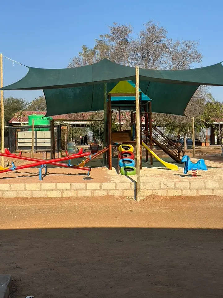 Botlhale Cambridge International School Jungle Gym playground installation in Gaborone, Botswana
