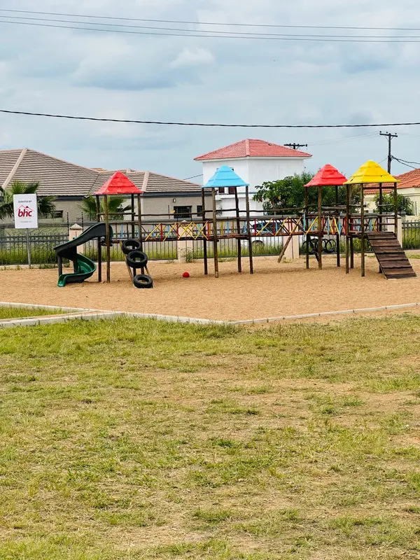 BHC Apartments Tsholofelo East playground installation in Tsholofelo East, Botswana