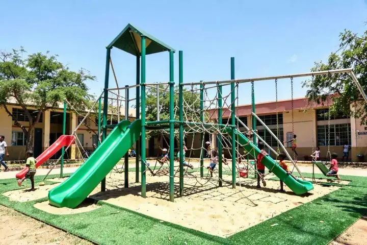 Kanye Community Slides Bay playground installation in Kanye, Botswana
